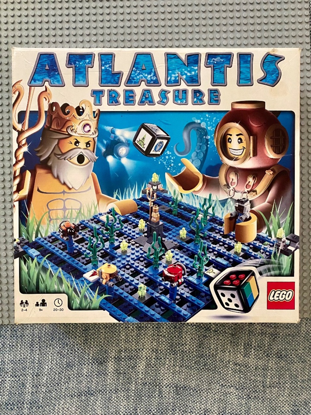 Lego Atlantis Treasure Buildable Board Game 3851 Rare Retired Game Near Complete